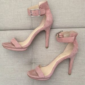 Calvin Klein suede strappy heels